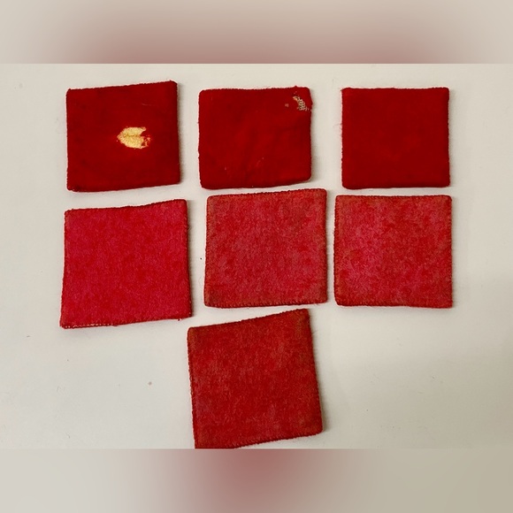 (Lot of 7) 1940s WWII Era Homemade Hand Knitted Country House Scene Coasters - Picture 8 of 12